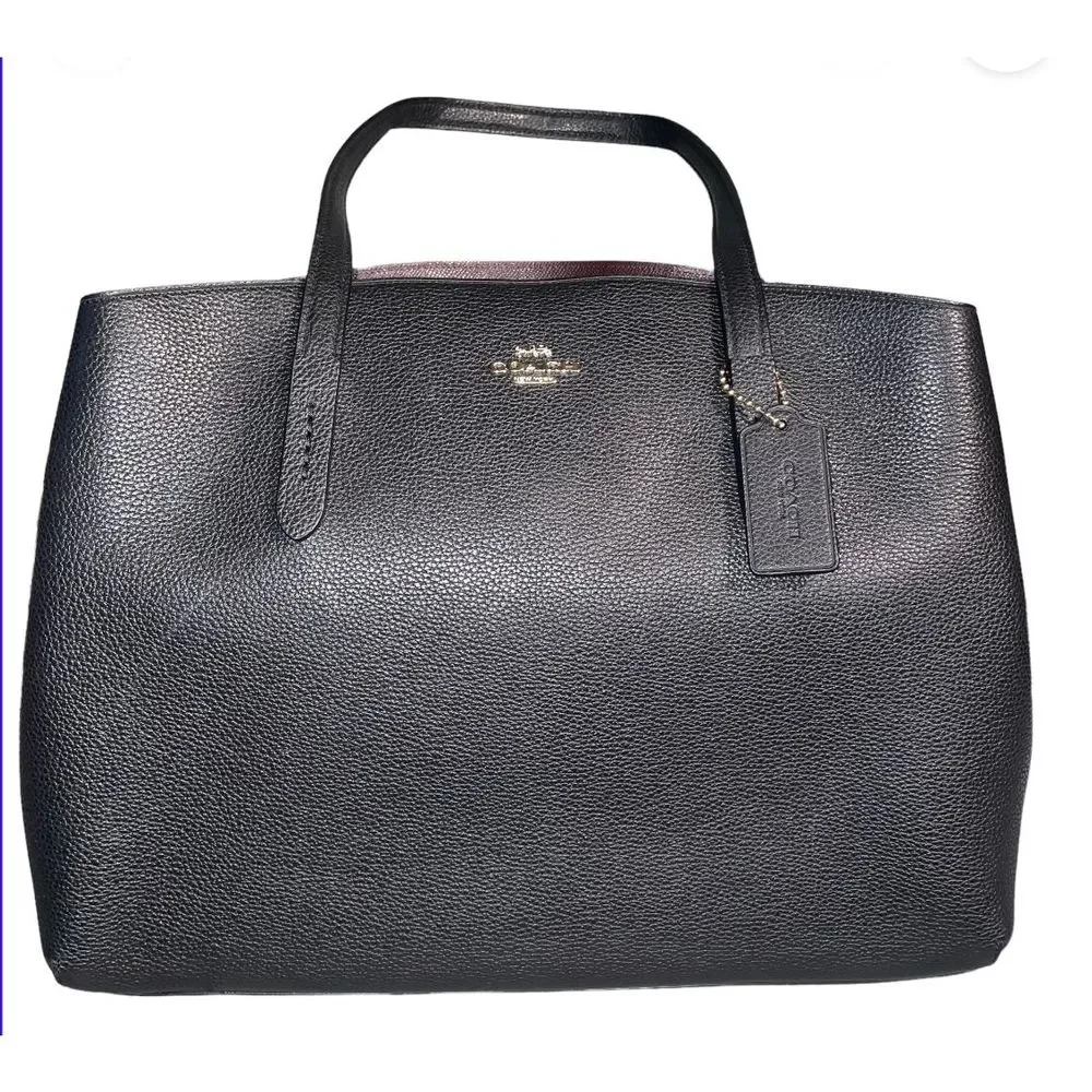 Coach Charlie 40 Carryall Black leather - Picture 1 of 4